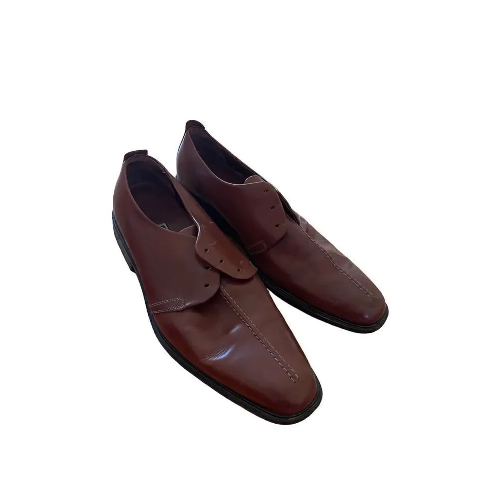 Cole Haan Mens Brown Leather Beckett Split Toe Oxford Dress Shoes Size 13M